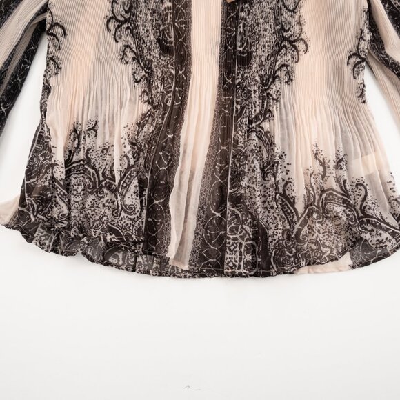 NEW ANTHROPOLOGIE Forever That Girl sheer pleated blouse size S - Picture 8 of 13